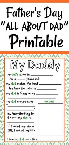 father's day printable for kids