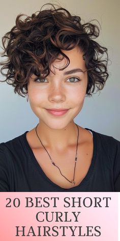 Discover the beauty of short curly hairstyles with these 20 incredible ideas. Perfect for Black women, these styles range from cute and easy to sophisticated and elegant. Whether you’re preparing for a special occasion or just need a new look, these short curly hairstyles will help you embrace your natural curls with style and confidence. Post Chemo Hairstyles Curly Short Hair, Summer Hairstyles For Short Curly Hair, Short Fine Curly Hairstyles, Short Curly Hairstyles Round Face, Ways To Style Short Curly Hair, Hairstyles For Short Curly Hair Natural, Short Curls Hairstyles, Short Curly Cuts Natural Curls, Short Curly Hair Styles Easy