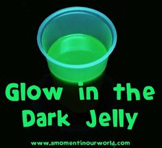 glow in the dark jello cup with green liquid