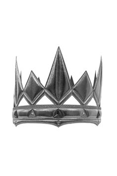 a metal crown is shown on a white background