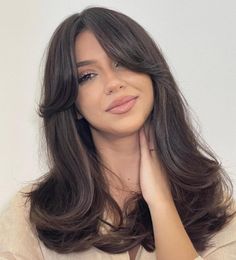 Cheekbone-Grazing Curtain Bangs Haircut For Big Forehead, Latina Hair, Bangs Ponytail, Mom Hair, Long Shiny Hair, Curtain Fringe, Bangs With Medium Hair, Hairstyles For Layered Hair, Medium Long Hair