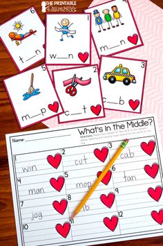 valentine's day worksheets for preschool and pre - k students to practice letter recognition