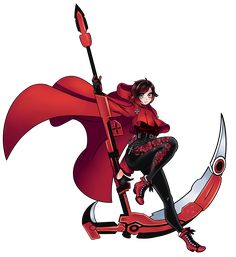 a woman in red riding on top of a scooter next to a knife