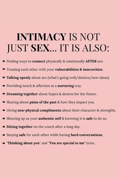 Discover the essence of true intimacy beyond the physical. Dive into the realms of emotional connection, understanding, and shared moments. Intimacy is more than just a physical act; it's about vulnerability, trust, and building a deeper bond. Explore tips and insights on nurturing emotional closeness, enhancing communication, and fostering a meaningful connection. Elevate your relationship journey beyond expectations. Uncover the secrets to a fulfilling connection today! 💑 #RelationshipGoals #IntimacyBeyondSex #EmotionalConnection Relationship Bonding Activities, Dating And Relationships, How To Build Intimacy, Intimacy Building Activities, Relationship Bonding, Forms Of Intimacy, Emotional Closeness, Build Intimacy, Intimacy Quotes