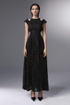 Dawn Break A-line Cut-Out Embroidered Lace Ankle Length Dress | MEAN BLVD A Line Cut, Types Of Lace, Ankle Length Dress, Lace Embroidery, Lace Patterns, Embroidered Lace, Ankle Length, Lace Fabric, Floral Lace