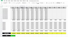 an excel spreadsheet showing the number and type of items in each column,