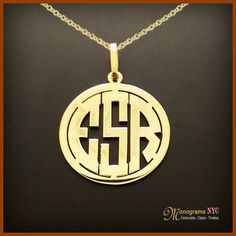 "Our Cutoff Date for Christmas delivery is Sunday Dec. 13, 2020 All Order placed after this date will be completed for mid January delivery. Beautiful Monogram Necklace made of solid 14k Yellow Gold. This customized jewelry is a perfect personalized gift for your loved one's. Initials charm is the perfect gift for any occasion from Birthdays and Anniversaries to Mother's Day and Baby Showers. Want to make a gift very unique and personal? - As easy as pie - just get in touch with us, and we will Luxury Sterling Silver Initial Necklace With Monogram, Luxury Sterling Silver Monogram Initial Necklace, Polished Initial Pendant Necklace For Gift, Gift Initial Pendant Necklace With Polished Finish, Luxury Monogram Initial Necklace As Gift, Luxury Monogram Initial Necklace For Gift, Luxury Engraved Initial Necklace As Gift, Formal Monogram Pendant Jewelry, Luxury Engraved Initial Necklace For Gift