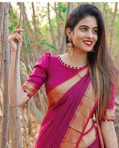 Blouse Bahi Design, Blouse Designs Latest Fancy Sarees, Bahi Design, Boat Neck Designs, Saree Styling