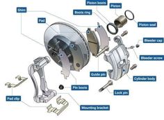 an image of parts for a motorcycle