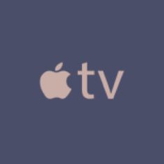 the apple tv logo is shown on a dark blue background with white letters that read't v '