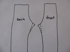 the back and front views of a pair of pants are shown in black ink on white paper