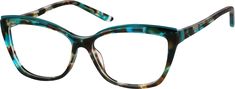 A striking yet subtle metallic detail on the top rim gives these chic cat-eye glasses a little pop. Made with hand-polished acetate the medium-wide frame has a tortoiseshell pattern in a choice of berry or jade. Spring hinges provide a comfortable fit. | Zenni Women's Artsy Cat-Eye Prescription Glasses Green Tortoiseshell Plastic Frame Zenni Optical Glasses, Optical Glasses Women, Fancy Glasses, Tortoise Shell Glasses, Eyes Color, Cat Eye Glasses Frames, Eye Prescription, Zenni Optical, Eye Glasses Frames