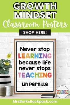 growth mindset classroom posters Classroom Posters Elementary, School Classroom Decor, Printable Classroom Posters, Quotes To Encourage, Growth Mindset Classroom, Clever Classroom, Growth Mindset Posters, Morning Meetings, Elementary School Classroom