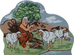 an image of a shepherd with his sheep