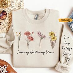 These exquisitely personalized sweatshirt will make your day a little extraordinary and meaningful. They're also great gifts for Mother's Day, Father's Day, Birthdays, Christmas, Halloween, and other significant events to make your loved ones feel even more special. Product details: Material: 100% cotton, 99/1 cotton/poly (Ash) Decoration type: Digital Print Our Products:  This is a customized product with a customized design Available in sizes S-5XL, unisex sizing Tearaway label Laundry guide: Personalized Long Sleeve Sweatshirt, Personalized Long Sleeve Sweatshirt For Mother's Day, Personalized Sweatshirt For Mother's Day Gift, Personalized Long Sleeve Sweatshirt Gift, Personalized Sweatshirt For Gift, Personalized Sweatshirt Gift, Mother's Day Gift Sweatshirt With Custom Print, Custom Print Sweatshirt For Mother's Day Gift, Mother's Day Gift Custom Print Sweatshirt