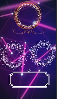 an abstract background with lights and frames