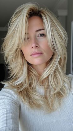 Blonde Shag, Spring Hair Color, Long Faces, Hair Color And Cut, Long Layered Hair, Haircuts For Long Hair, Long Hair Cuts