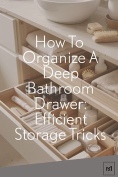 How To Organize A Deep Bathroom Drawer: Efficient Storage Tricks Diy Bathroom Drawers, Deep Shelves Bathroom, Cabinet Bathroom Organization, Organizing Bathroom Vanity Drawers, Organization Bathroom Drawers, Bathroom Drawer Organization Aesthetic, Master Bath Cabinet Organization, Master Bath Drawer Organization, Bathroom Organization Deep Drawers