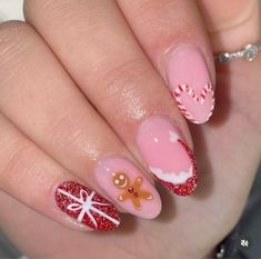 Red Christmas Nails, Christmas Nails Easy, Christmas Gel Nails, Summery Nails