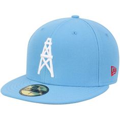 Illustrate your unyielding devotion to the Houston Oilers by putting on this Team Basic Throwback 59FIFTY fitted hat from New Era. Flat Brim Hats, Embroidery Flats, Topi Snapback, Dope Hats, Houston Oilers, Flex Fit Hats, New Era Fitted, Embroidery Materials, Team Blue