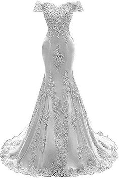 a white wedding dress on display in front of a white background