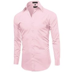 This Omega Italy men's premium long sleeve dress shirt comes in a modern slim fit & button closure. It is perfect for special occasions or semi-casual events. The wide variety of vibrant colors available make it easy to find the perfect color to match any of your outfits. Material: 60% Cotton, 40% Polyester Slim Fit Button down cloure Wide variety of vibrant colors available MSRP: $89.99 Size: XL (17-17.5) 32/33 sleeve.  Color: Pink.  Gender: male.  Age Group: adult.  Pattern: solid. Pink Button Up Shirt Outfit Men, Pink Long Sleeve Dress Shirt With Button Closure, Slim Fit Long Sleeve Shirt With Buttons, Solid Long Sleeve Dress Shirt For Office, Classic Long Sleeve Plain Shirt, Semi-formal Long Sleeve Shirt With Buttons, Solid Long Sleeve Dress Shirt With Button Cuffs, Office Long Sleeve Dress Shirt With Buttons, Long Sleeve Shirt With Buttons For Semi-formal Occasions