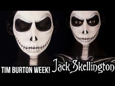 Jack Skellington - Nightmare Before Christmas Makeup Tutorial - ShelingBeauty - YouTube Jack Skellington Makeup For Guys, Jack Skellington Face Paint, Jack Skellington Makeup, Skellington Makeup, Nightmare Before Christmas Makeup, Sally Makeup, Halloween Makeup For Kids, Christmas Makeup Simple, Christmas Makeup Tutorial