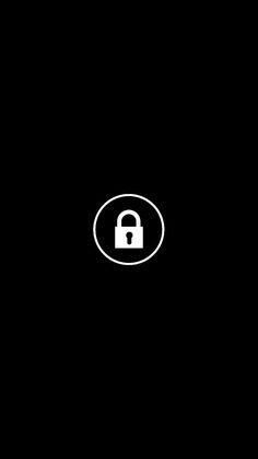 a black background with a white circle and a padlock on the left hand side