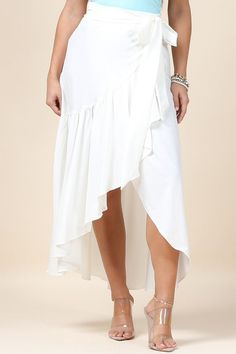 -Solid light weight Skirt -Wrap Skirt -Multi use convertible mini dress -Made in USA -Solid Light Weight Midi Wrap Skirt. -Model: 5'8" 36-24-38. -Photo color may different from actual product-Open belted hi low ruffled casual elegant everyday skirt. -95% Polyester, 5% Spandex-Model is wearing a size small. See Sizes in Size Chart-Please reference our size chart & return policies White Wrap Skirt, Everyday Skirt, Everyday Skirts, Mini Wrap Skirt, Casual Beach Wear, Midi Wrap Skirt, Mini Wrap, Skirt White, Shop Swimwear