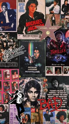 the michael jackson movie posters are all over the place