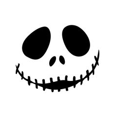 a black and white jack skellingy face