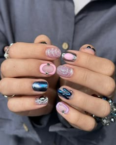 Світлина Instagram від користувача NAILMAMKA • 20 червень 2024 р. о 15:50 Cool Nails 2024, 2d Nails, Nails 2024 Short, Mens Nails, Punk Nails, Minimal Nails, Glow Nails, Nails Only, Kawaii Nails