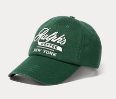 Hat will be shipped in a box to better protect the integrity of your purchase. BUY WITH CONFIDENCE -  100% Authentic Merchandise -  All Items On Hand (no drop shipping) -  30 Day Returns * -  TOP EBAY SELLER RATINGS -  FREE U.S. SHIPPING NWT   New With Tags POLO Ralph Lauren  Ralph's Coffee NY Baseball Cap 710599355002 GREEN WHITE PLEASE NOTE: Slight color variations may be possible due to manufacturing, flash photography, monitor settings, and/or personal interpretation.  Hat will be shipped in a box to better protect the integrity of your purchase. FEATURES Limited Production Embroidered Design Dad Hat / 6-Panel Styling Patch branding 100% Cotton Adjustable Strapback w/NickleTone Hardware Hand washable Adult OS One Size Fits Most PLEASE NOTE: Slight color variations may be possible due t Ny Baseball Cap, New York Ball, Ralph Lauren Bucket Hat, Ralph Lauren New York, New York Coffee, Ny Baseball, Ralph Lauren Hats, Ralph Lauren Baseball Cap, Polo Hat