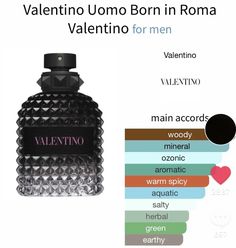 Valentino Uomo Born In Roma, Fragrances Perfume Men, Guys Grooming, Born In Roma, Cologne Collection, Fragrance Lab, Best Perfume For Men, Best Fragrance For Men, Perfume Collection Fragrance