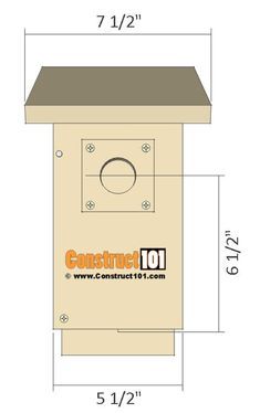 the measurements for a birdhouse