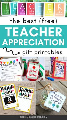 teacher appreciation gift printables for teachers