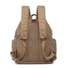 The Silent Trail Backpack embodies artisanal craftsmanship with a blend of utilitarian function and timeless style. Handcrafted from durable 100% Cotton Canvas with Genuine Leather Accents, it features recycled nickel-free hardware and vegetable-based dyes. This backpack offers a spacious interior with a padded laptop compartment and multiple pockets, secured by a double-buckle flap and drawstring closure. | TSD Brand Silent Trail Backpack, Green Beige Satchel Backpack For Outdoor, Eco-friendly Outdoor Backpack, Eco-friendly Canvas Backpack For Travel, Eco-friendly Backpack For Outdoor, Khaki Leather Backpack For Everyday Use, Eco-friendly Canvas Backpack For Everyday Use, Eco-friendly Brown Backpack For Everyday, Eco-friendly Backpack With Adjustable Strap For Everyday Use, Eco-friendly Everyday Brown Backpack