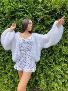 Mohair Bolero, Mohair Cable Knit, Crochet Sweater Design, Wedding Cardigan, Pull Mohair, Woolen Clothes, Fluffy Cardigan, Bridal Shrug, Mesh Cardigan