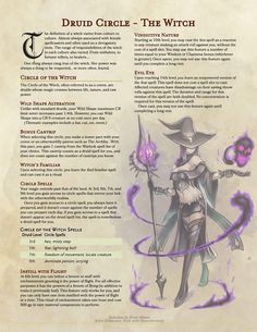 an article about the witch and her spell