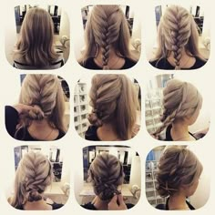 Fashionable Braid Hairstyle for Shoulder Length Hair: Braid Hairstyle, Up Dos For Medium Hair, Great Hairstyles, Penteado Cabelo Curto, Shoulder Length Hair, Hair Dos, Length Hair, Hair Updos, Shoulder Length