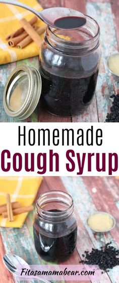 A natural, homemade cough syrup recipe made with elderberries and raw honey to help releve a sorre throat #coughremedies #elderberry #elderberries #elderberrysyrup naturalremedies Elderberry Cough Syrup, Cough Syrup Recipe, Cold And Cough Remedies, Cold Sores Remedies, Natural Cold Remedies