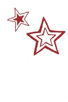 two red and white stars on a white background