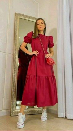 Trendy Dress Outfits Casual, Winter Church Outfits, Dress Outfits Casual, Smart Casual Women Outfits, Carpet Ideas, Dressy Outfit, Modesty Outfits, Stylish Short Dresses, Casual College Outfits