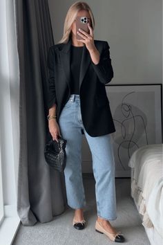 Elegantes Outfit Damen, Mode Tips, Blazer Outfits For Women, Blazer Outfit, Business Casual Outfits For Work, Mode Boho, Elegante Casual, Mode Casual, Stylish Work Outfits