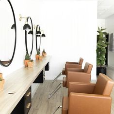 a row of chairs sitting next to each other on top of a hard wood floor