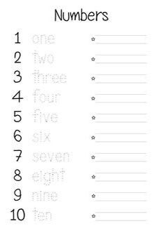 a printable worksheet with numbers for kids to practice their handwriting and writing skills