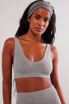 From Intimately's new line of undeniably soft, seamless fabrications. Designed in a super comfy natural LENZING™ Modal fabrication, this scoop-neck bralette has a lightweight, almost cloud-like feel. **Fit:** Bralette style, pull-on design **Features:** Super soft, natural LENZING™ Modal fabrication, scoop neckline, thick straps, stretchy underband **Why We | Softest Soft Scoop Bralette by Intimately at Free People in Grey, Size: XS/S Everyday Seamless No-show Bra, Solid No-show Bra For Loungewear, Solid Color No-show Bra For Loungewear, Seamless Solid Sports Bra For Loungewear, Light Support Scoop Neck Bra For Loungewear, Scoop Neck Bra With Light Support For Loungewear, Scoop Neck Seamless Bra For Loungewear, Stretch Low-cut Bra For Loungewear, Comfortable Fitted Seamless Bra