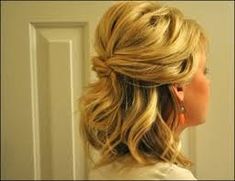 Image result for mother of the bride hair half up Curly Hair Half Up Half Down, Half Up Half Down Short Hair, Half Updo Hairstyles, Wedding Hairstyles Medium Length, Hair Half Up, Mother Of The Bride Hair, Short Hair Lengths