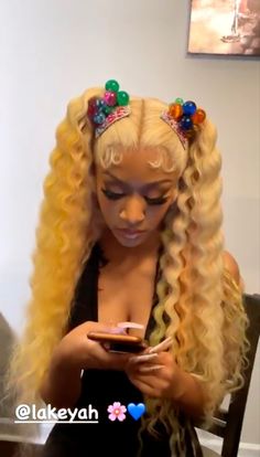 Freaknik Hairstyles, Wig Installs, Weave Ponytail Hairstyles, Lace Fronts, Creative Hair Color, Birthday Hairstyles, Beautiful Curly Hair