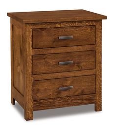 a wooden dresser with three drawers on one side and an open drawer on the other